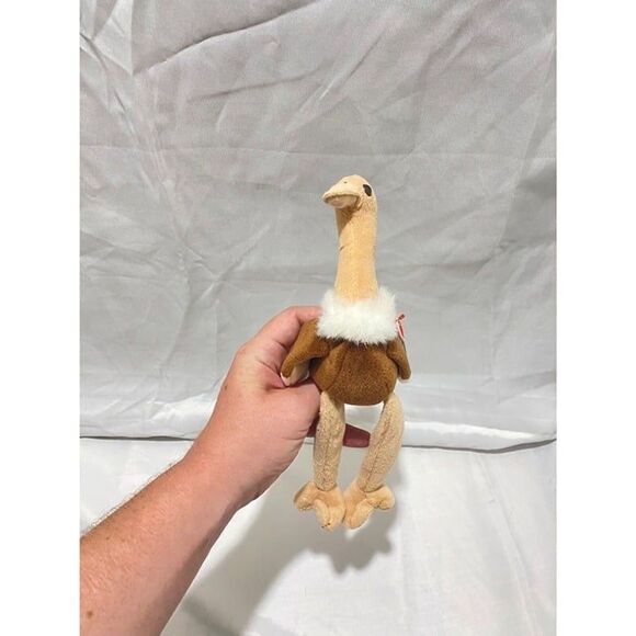 1997 Ty Beanie Baby STRETCH the Ostrich Bird Plush Toy 10 X 5.5 Inch - Picture 4 of 10